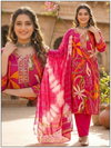 Naisha K 724 Vertican Discharge Print Kurti With Bottom Dupatta Wholesale Online