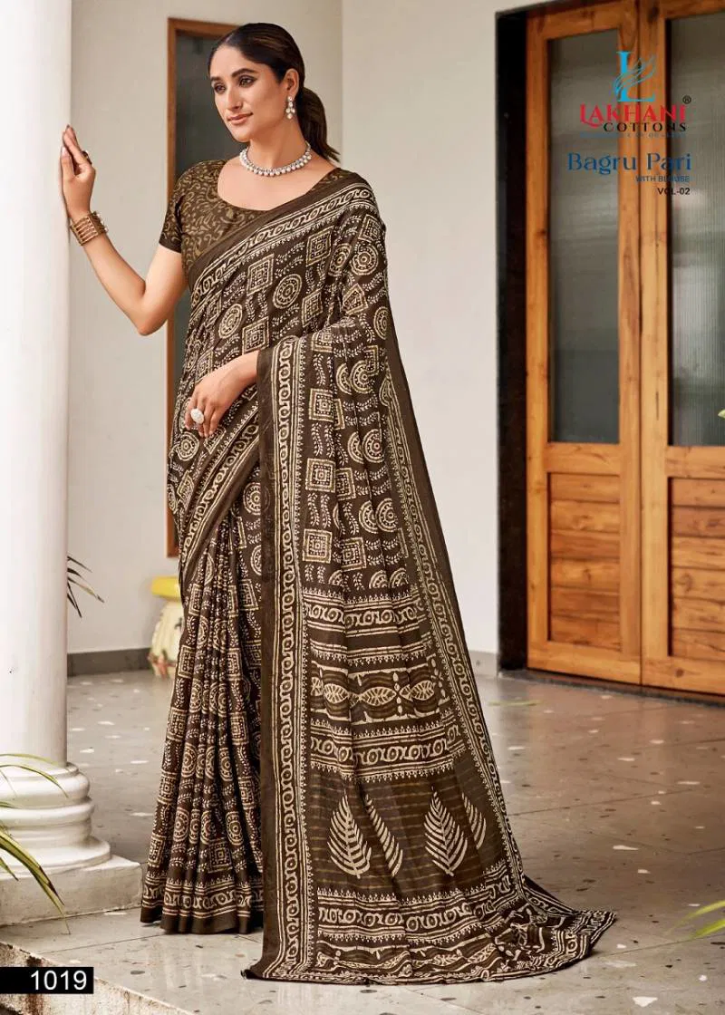 Bagru Pari Vol 2 By Lakhani Casual Wear Cotton Printed Saree Wholesale Clothing Suppliers In India