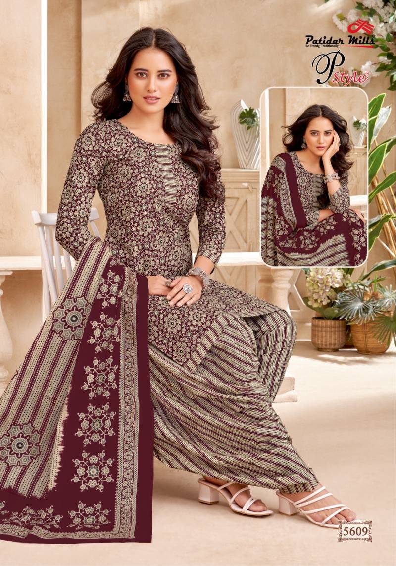Patidar P Style Vol 56 Cotton Printed Dress Material Wholesale Market In Surat With Price