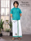 Sangeet Kutty Raja Slub Cotton Kids Wear Shirt With Vesti Wholesalers In Surat