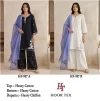 Hoor Tex 957 A and B Slub Cotton Embroidery Plazzo Suits 