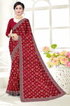 Ronisha 35 Chinon Printed Daily Wear Saree Wholesale Clothing Distributors In India