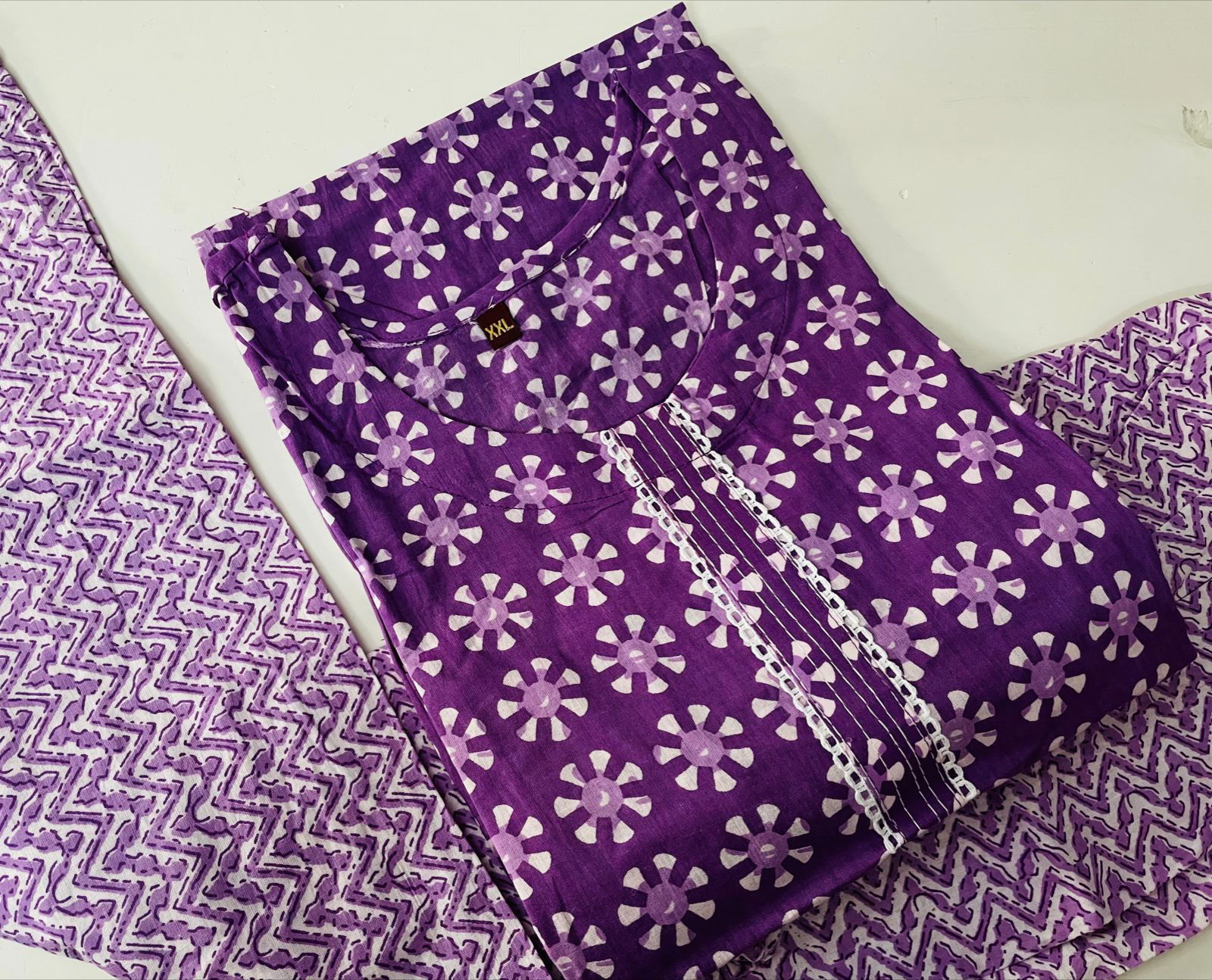 Virat Printed  Jaipuri Cotton Kurti With Bottom Catalog