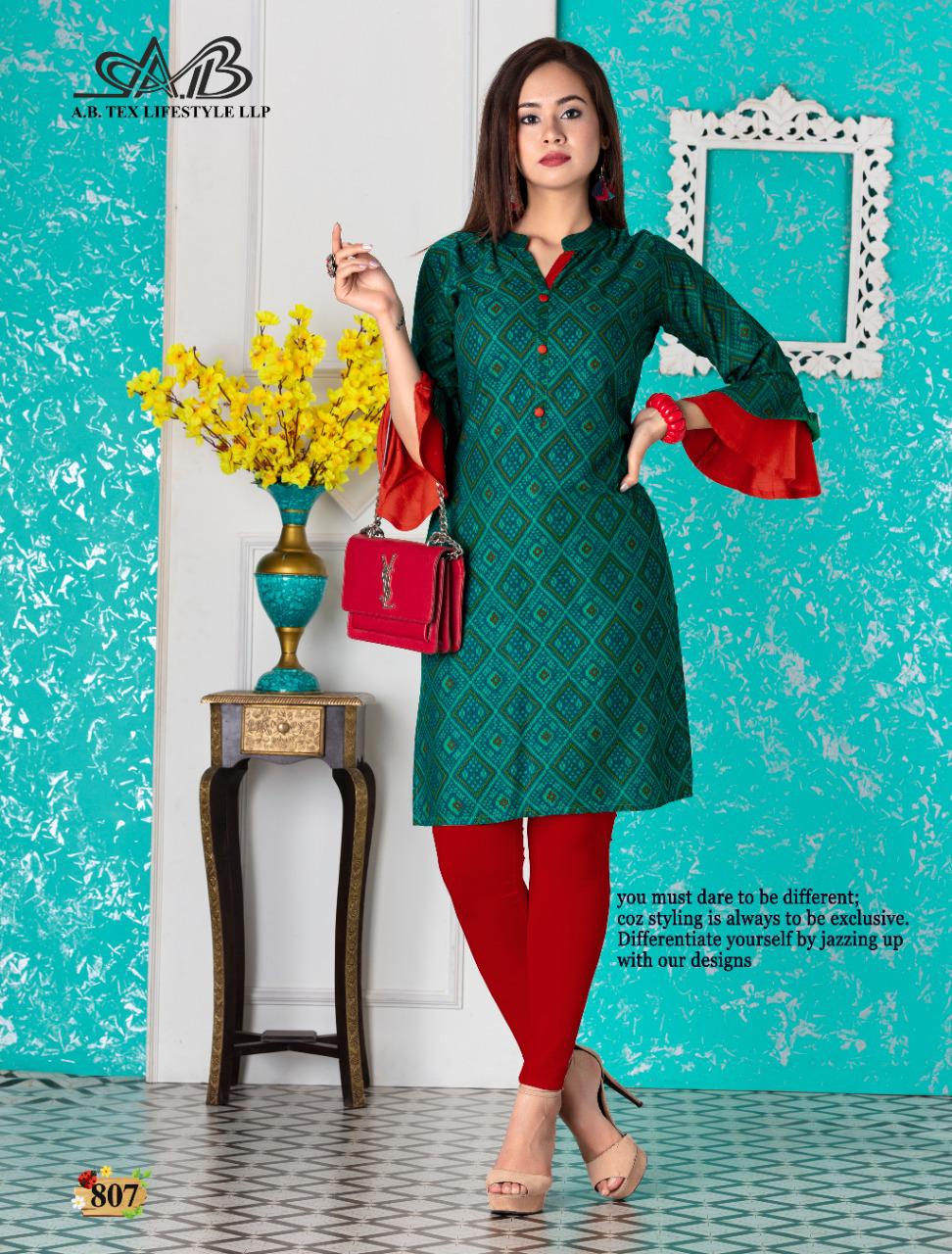 AB Sarika Latest Fancy Designer Printed Kurtis Collection
