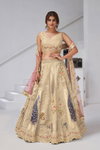 Cream Colour Banarsi Silk Lahenga With Blouse And Dupatta Wholesale Price In Surat Kf 2150