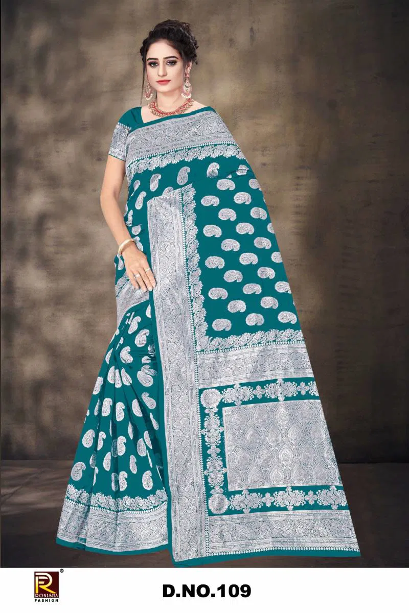 Ronisha 109 Tradiitional Wear Banarasi Saree Exporters In India
