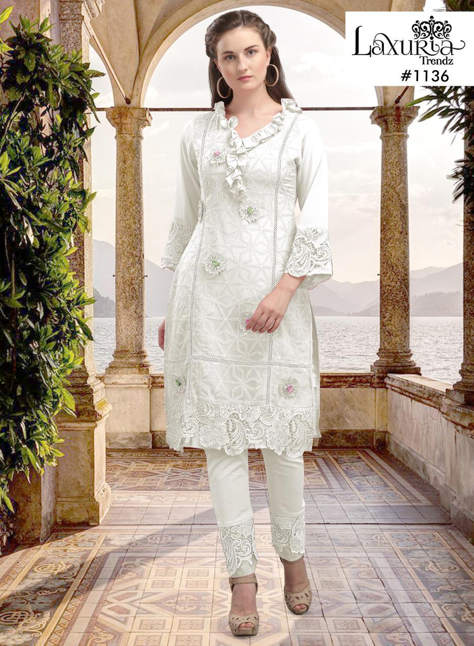 Luxury pret Collection 1136 Latest Fancy Party And Festive Wear Designer Tops With Bottom Collection
