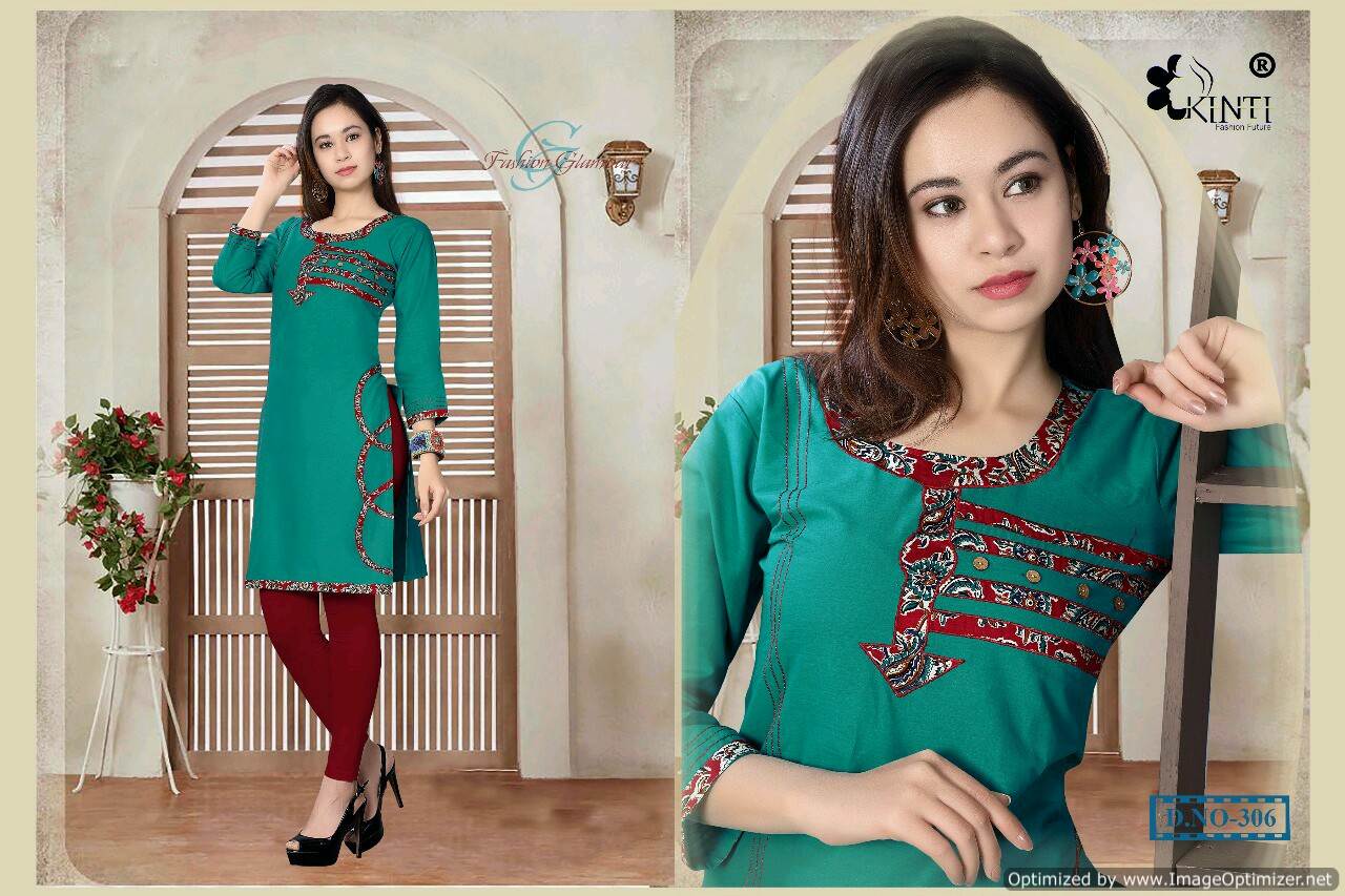 kinti-navya Latest Fancy Regular Wear Pure Cotton Designer Kurtis Collection

