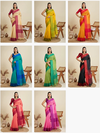 Jf 2584 To 2591 Raw Silk Temple Woven Border Saree For Bussiness 