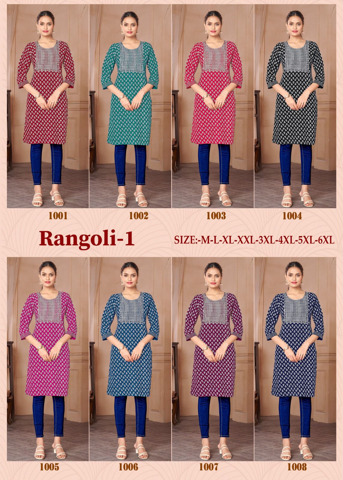 Rangoli By Sangeet Rayon Gold Khadi Printed Kurtis Wholesale Market In Surat