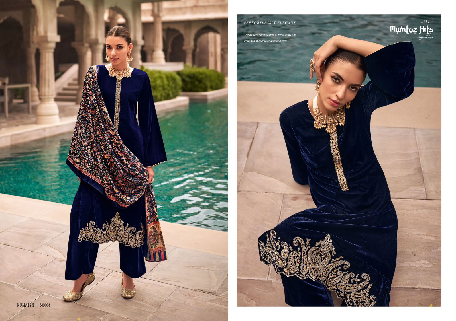 Mumtaz Numaish Winter Wear Velvet Embroidery Salwar Kameez Catalog
