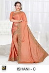 Ronisha Ishani New Latest Party Wear Crepe Silk Designer Saree Collection