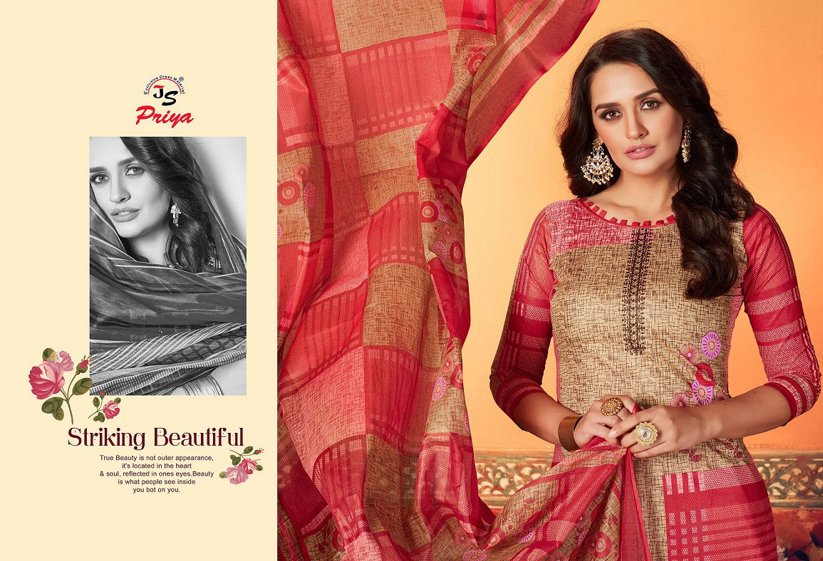 JS Priyalaxmi 5 Latest Collection Of Designer Printed Pure Cotton Dress Material 