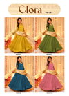 Clora Vol 16 Soft Dyed Silk Fully Flared Gown With Dupatta Wholesalers In Surat
