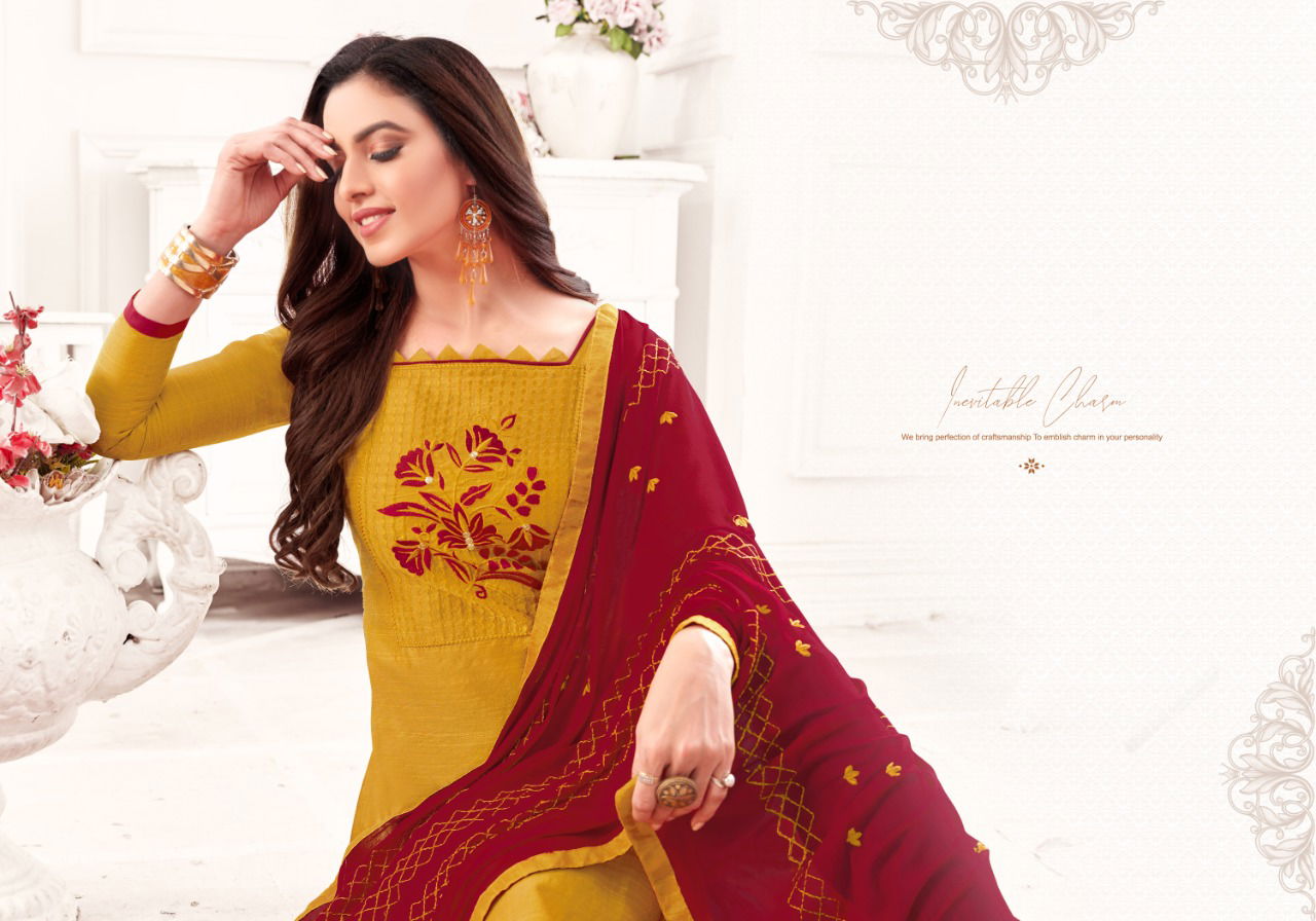 Ff Anokhi Latest Fancy Casual Wear jharna silk Churidar Dress Materials Collection
