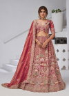 Pink Colour Organza Tissue Designer Bridal Lehenga With Blouse And Dupatta Wholesale Suppliers In Mumbai Kf 2156