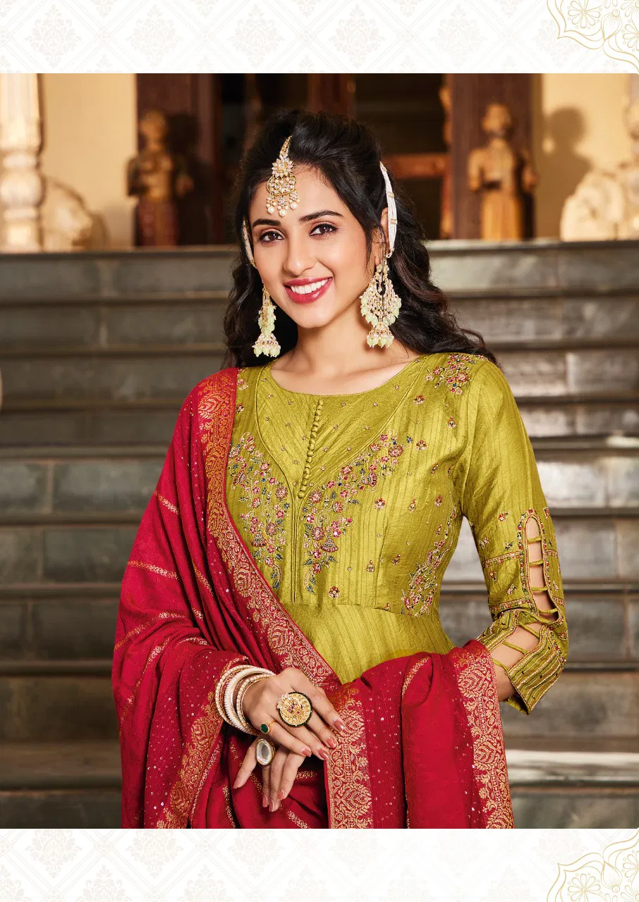 Koodee Sundra 1 Heavy Wedding Wear Long Gown With Dupatta Collection