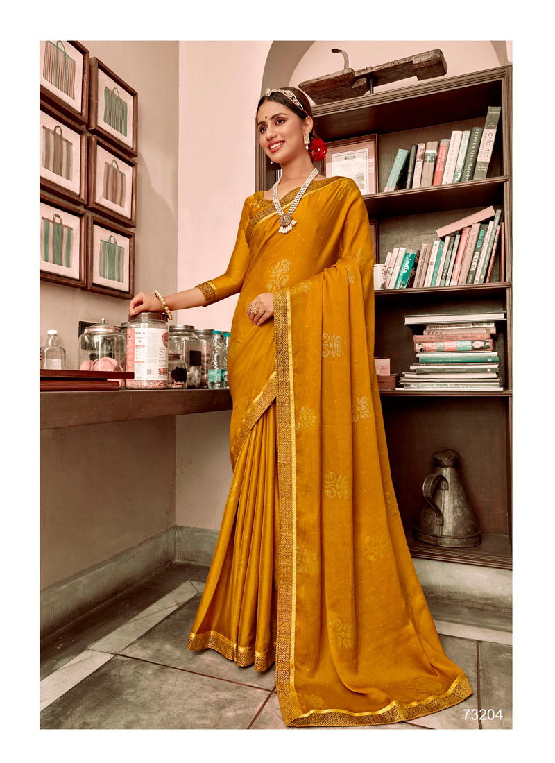 ANTRA LAHAR  VOL -1 Latest fancy Designer Heavy Festive Wear Chiffon Printed With Readymade Lace Saree Collection 