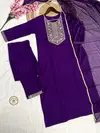 KF 629 Kalaai Reyon Embroidery Wholesale Kurti With Bottom Dupatta In India