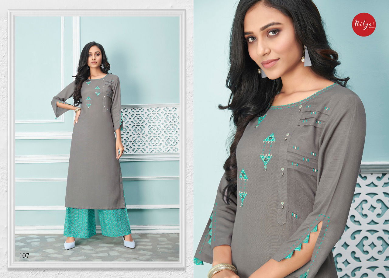 LT FABRICS GLORY Latest Fancy Festive Wear Heavy Designer Rayon Kurtis With Bottom Collection
