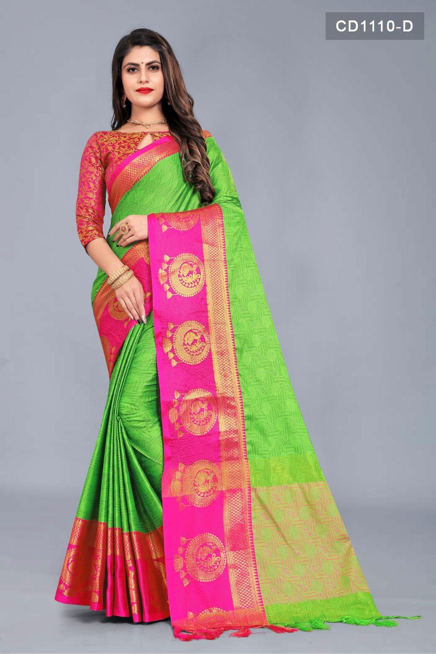 Rich Pallu 1110 New Ethnic Wear Cotton Silk Latest Saree Collection
