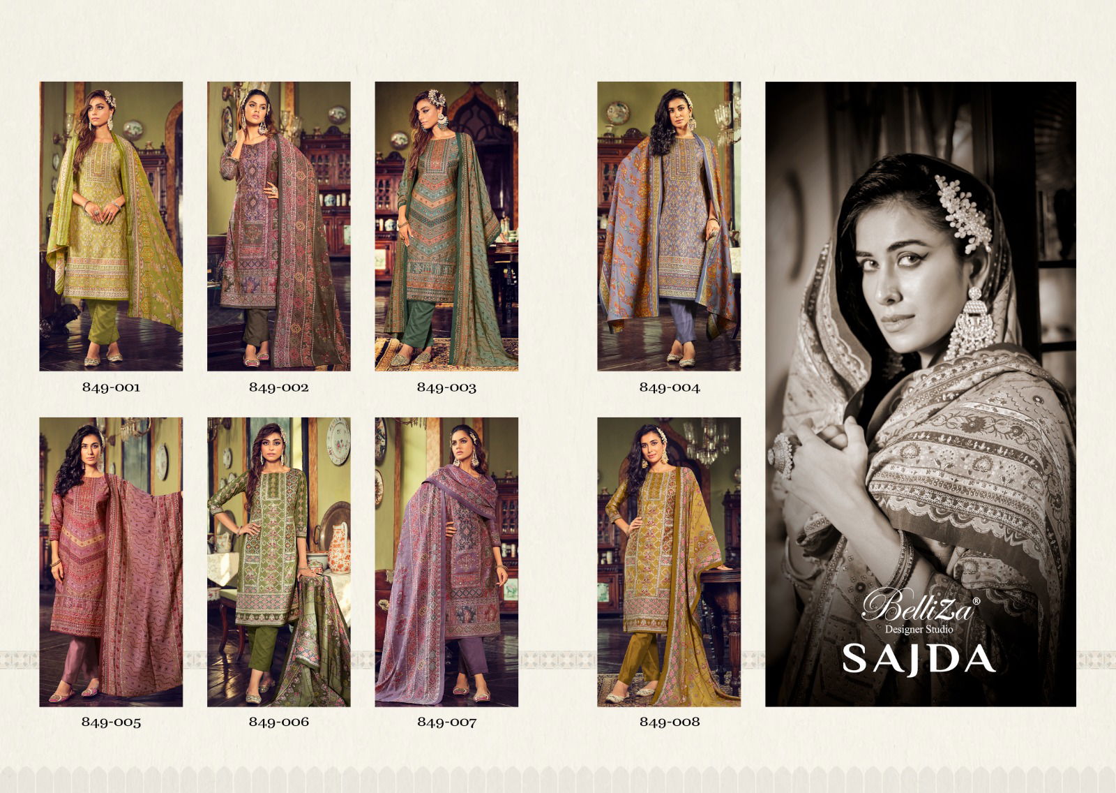 Sajda By Belliza Viscose Kurti with Bottom Dupatta Dress Material Catalog