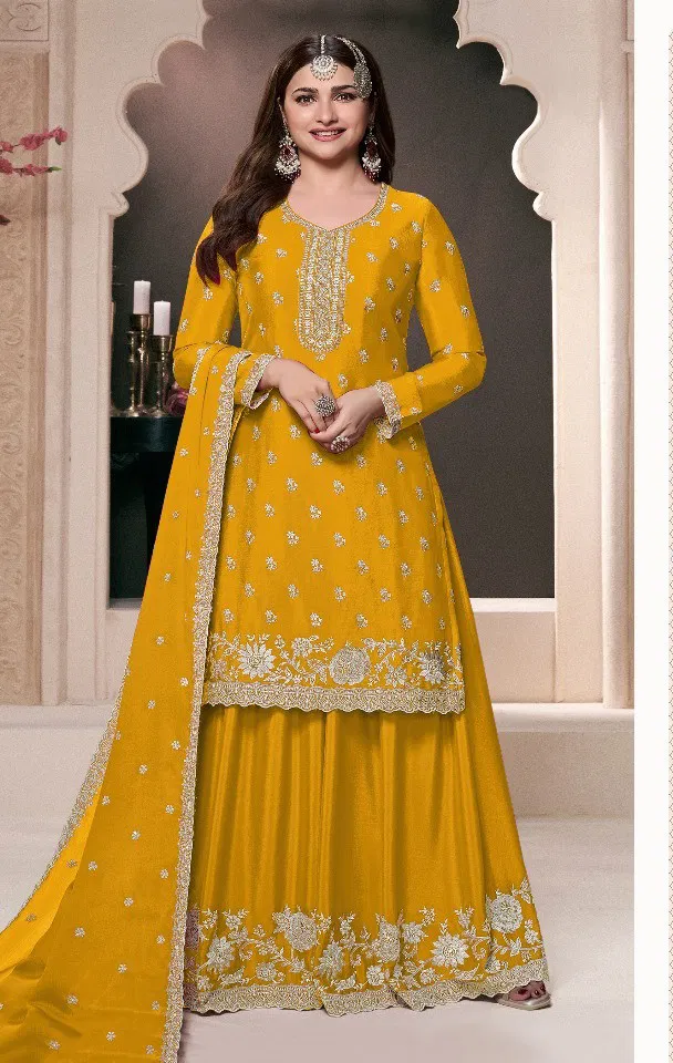 Super Hit 72691 E To G Chinon Embroidered Salwar Suits Wholesalers In Delhi