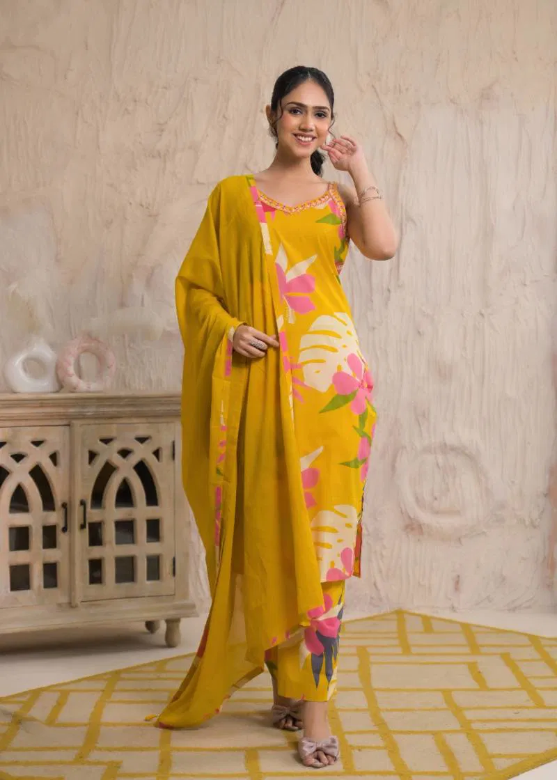 Tanyaa P 238 Cotton Kurti With Bottom Dupatta Orders In India
