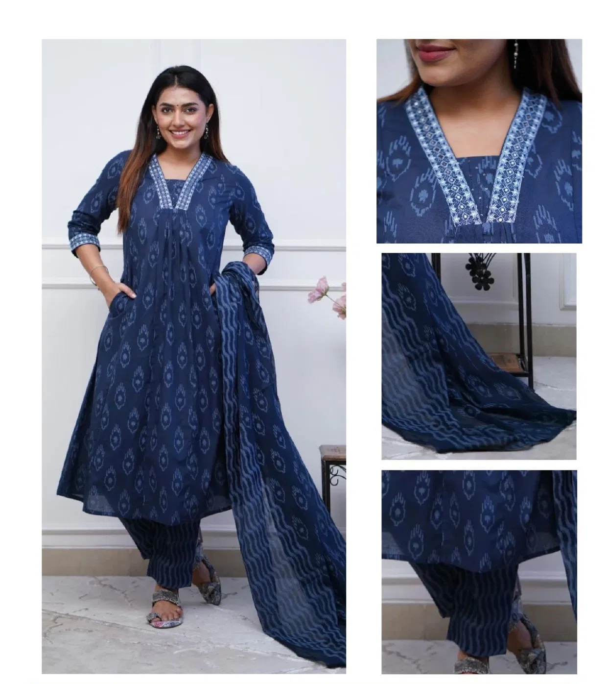 Av Embroidery Designer Viscose Online Kurti With Bottom Dupatta Wholesale