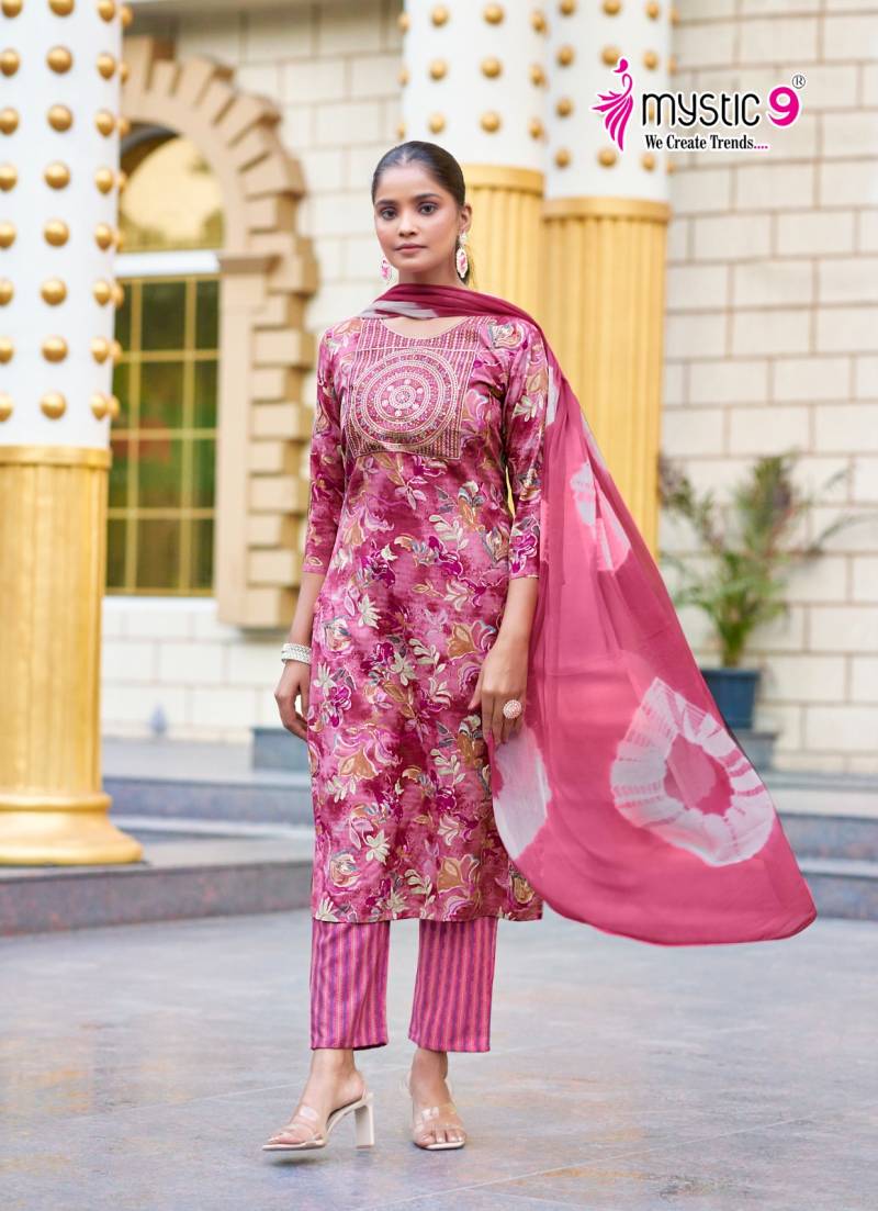 Mystic 9 Suman Vol 3 Kurti Bottom With Dupatta Wholesale Online