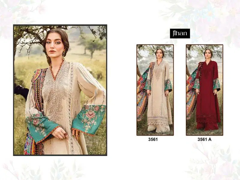 Jihan 3561 Chiffon Dupatta Pakistani Salwar Suits Wholesale Suppliers In Mumbai