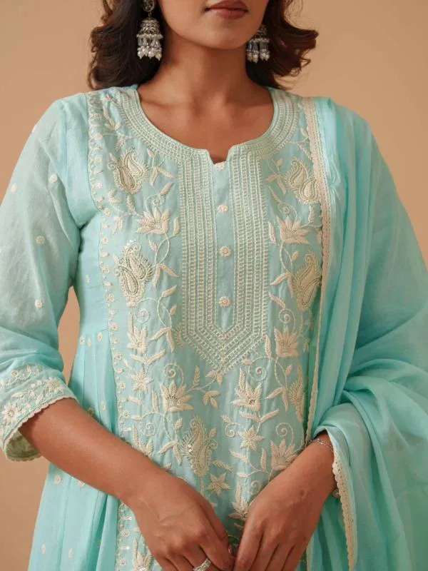 Chikankari By Psyna Cotton Anarkali Readymade  Suits Wholesale In India