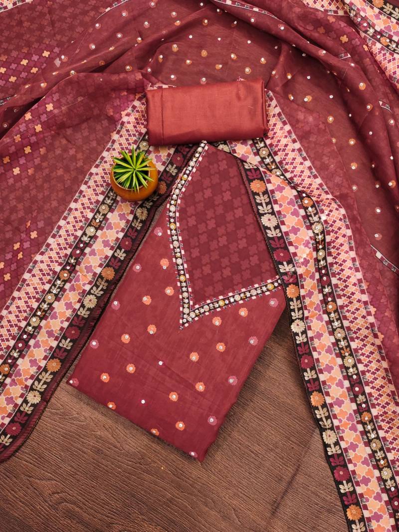 Color Set 9076 Printed Organza Fancy Dress Material Wholesale Suppliers In Mumbai