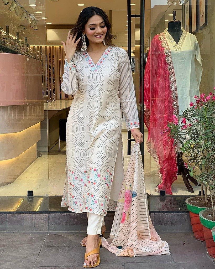 G 21 Digital Print Masleen Kurti With Bottom Dupatta Catalog