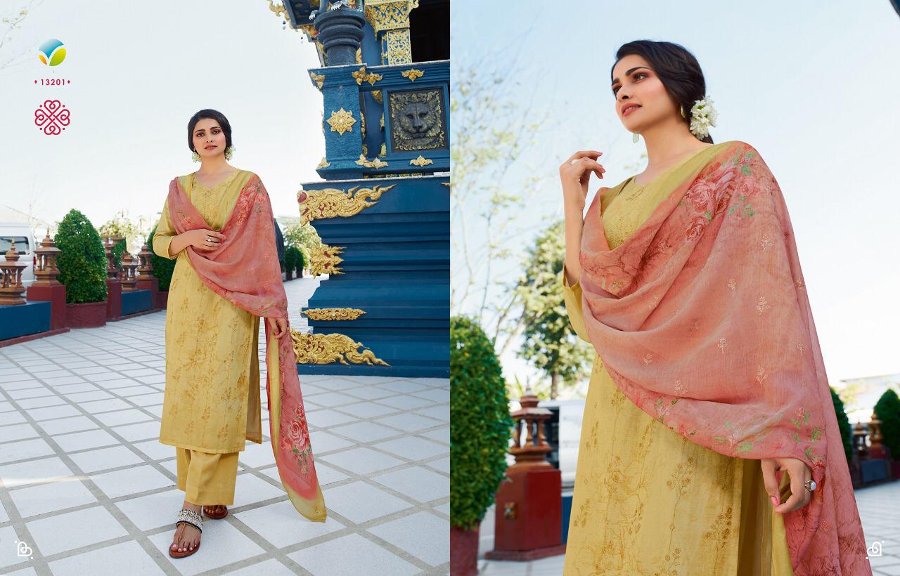 VINAY FASHION KERVIN - SEPHALI Fancy Festive Wear Fine Cotton Satin With Sequence Work Digital Printed Designer Salwar Suit Collection