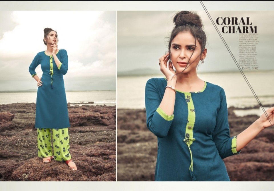 Nitisha Plazo 2 Casual Wear Stylish Designer Oarty Wear Kurti With Bottom