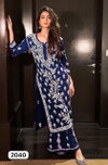  Rasili Nx Heavy Rayon Cotton With Chikankari Embroidery Kurti With Bottom Exporters In India