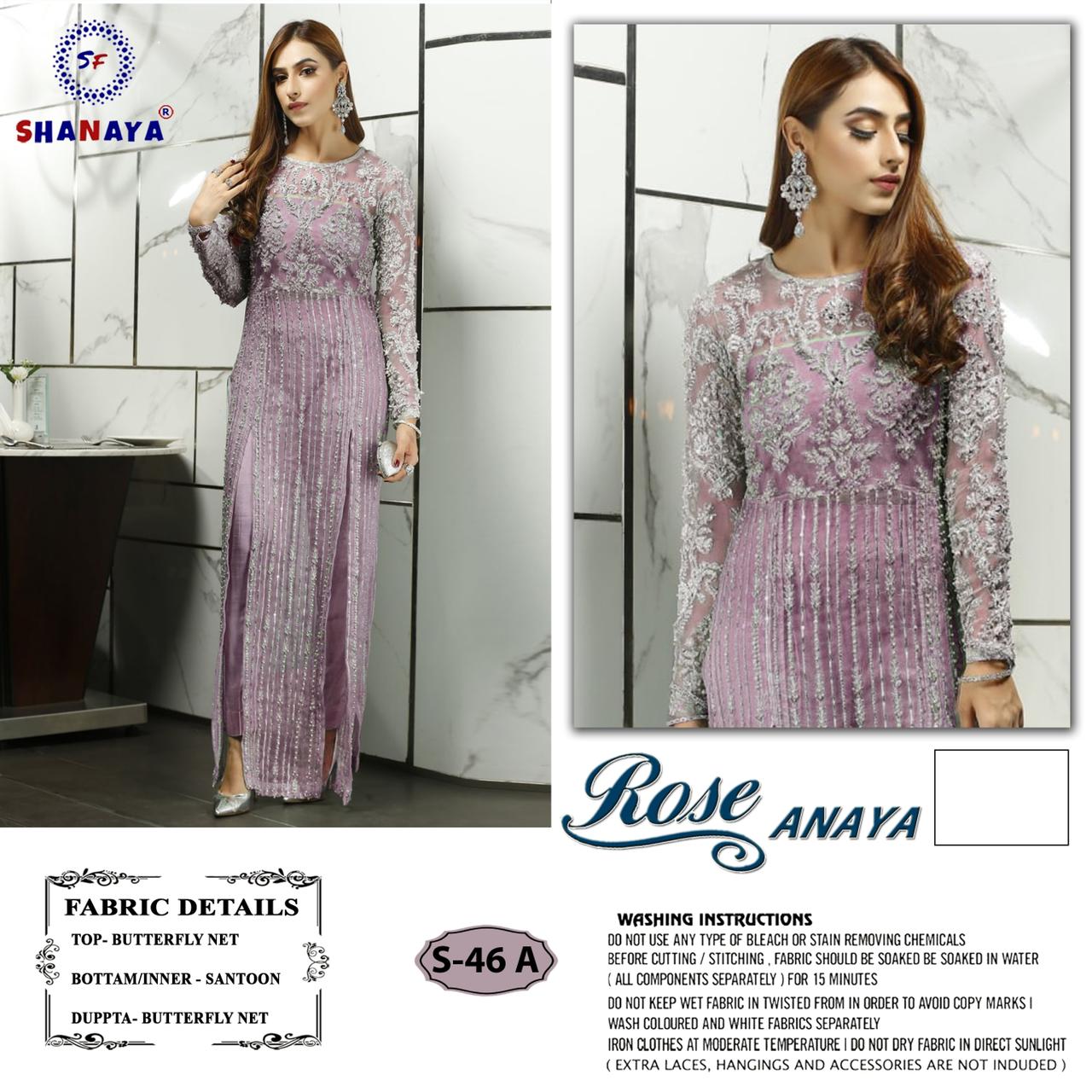 Shanaya Rose Anaya 46 Heavy Butterfly Net Festive Wear Pakistani Salwar Kameez Collection
