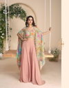 Wonaya By Sayuri Designer Chinon Silk Embroidery Indo Western Exporters In India
