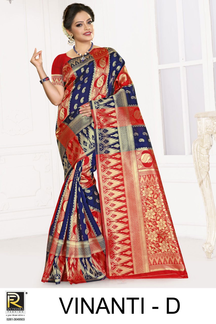 Ronisha Vinanti Latest Designer Festive Wear Silk Saree Collection 