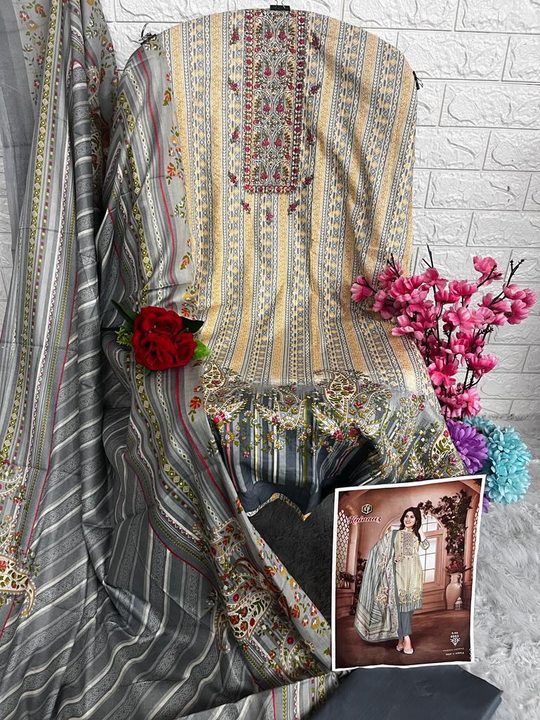 Kainaaz By Keval Fab Cotton Print Embroidered Designer Salwar Kameez Catalog
