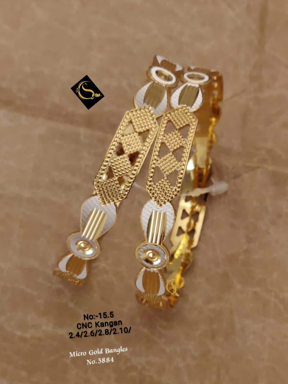 Designer Accessories 2 Micro Gold Bangels Catalog
