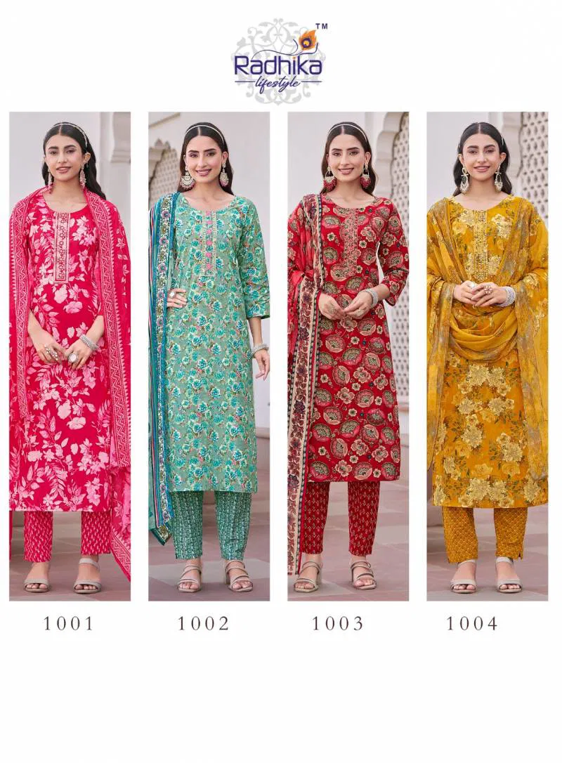 Poshak Vol 1 By Radhika Cotton Printed Readymade Suits Wholesale Suppliers In India