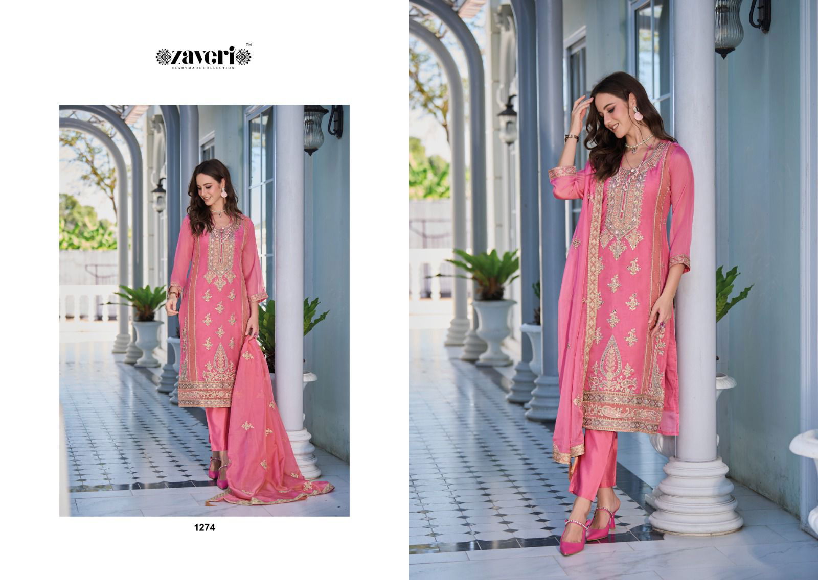 Aakriti By Zaveri 1273-1274 Wholesale Kurti With Bottom Dupatta in India

