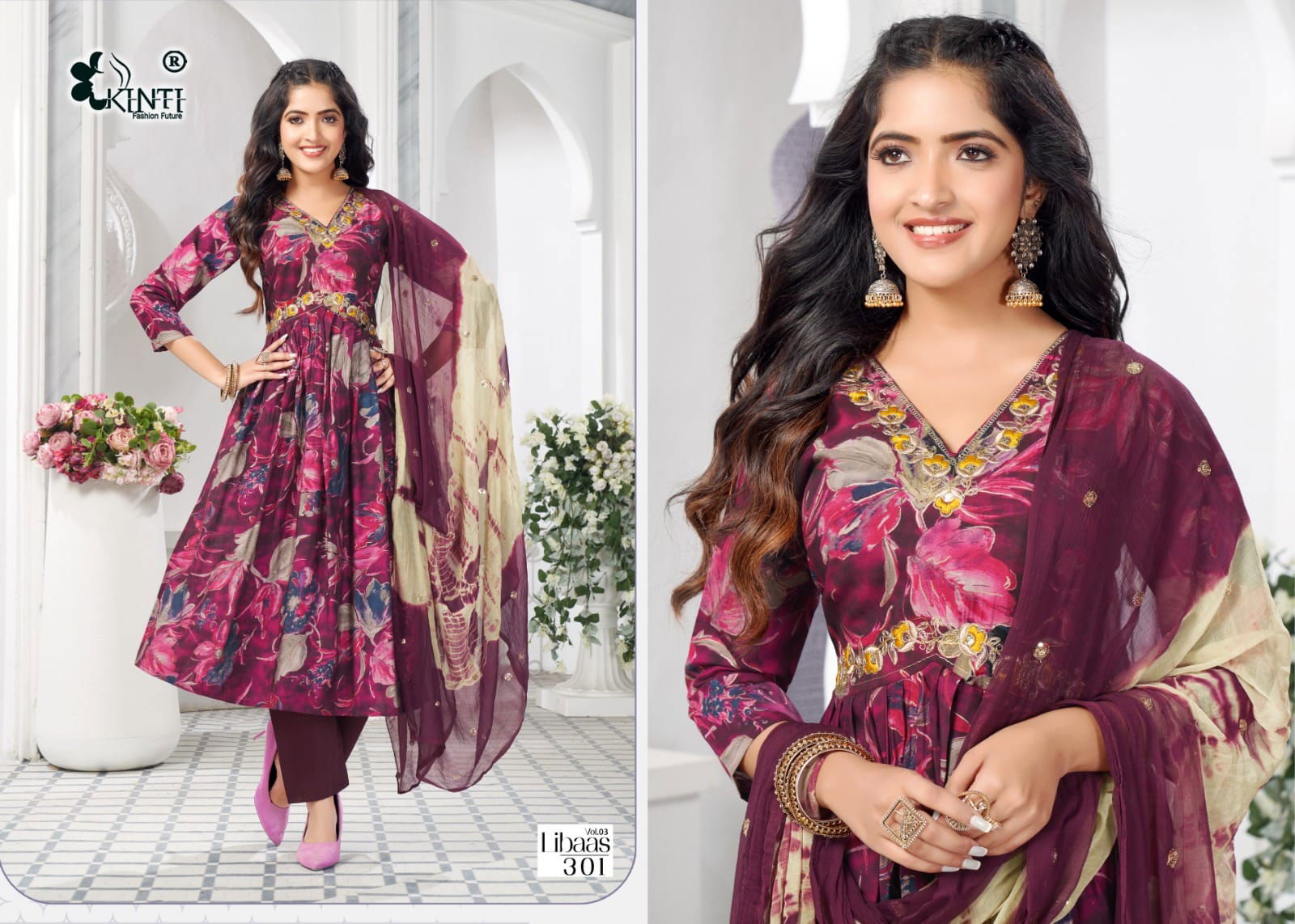 Libaas Vol 3 By Kinti 301 To 306  Kurti wholesale market in Surat with Price