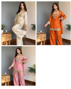 Butterfly 001 Chinon Silk Mirrior Embroidery Readymade Suits