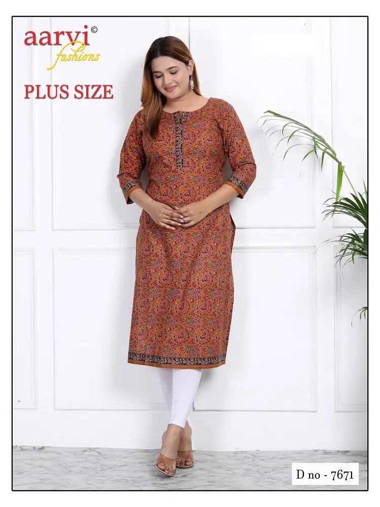 Plus Size Vol 3 By Aarvi Straight Plus Size Kurtis Wholesale Market In Surat With Price