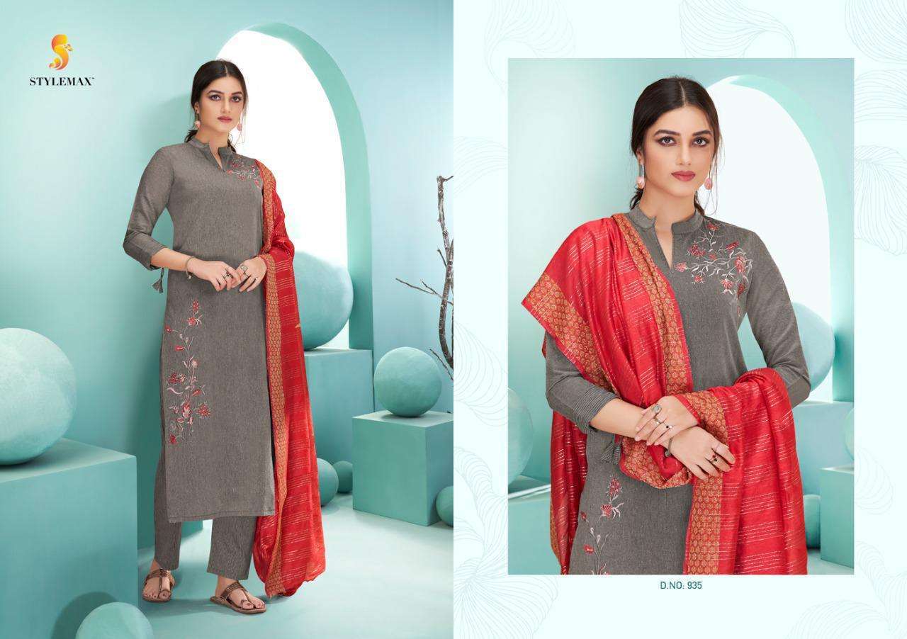 Stylemax Anupama 1 Premium Festive Wear cotton With Embroidery Ready Made Collection
