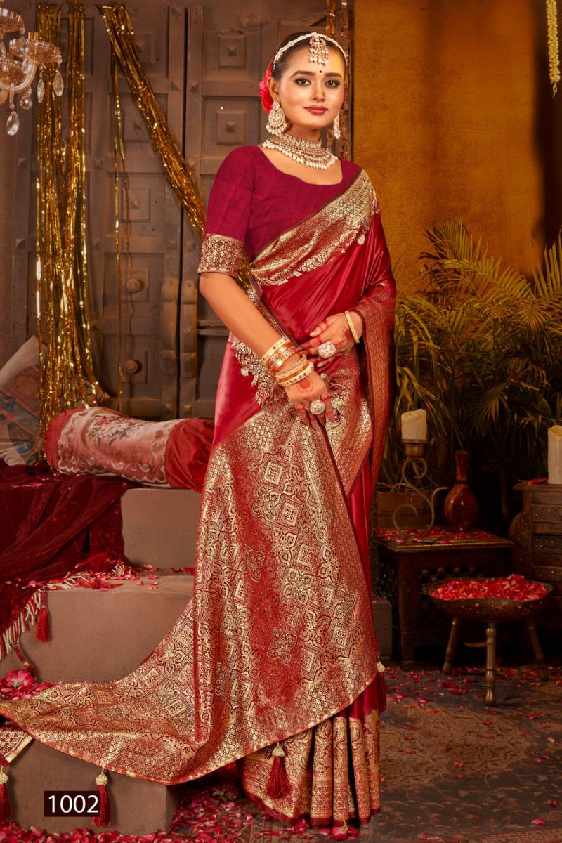 Rajvaibhav Silk Vol 1 By Saroj Festive Wear Satin Silk Saree Bulk Orders In India