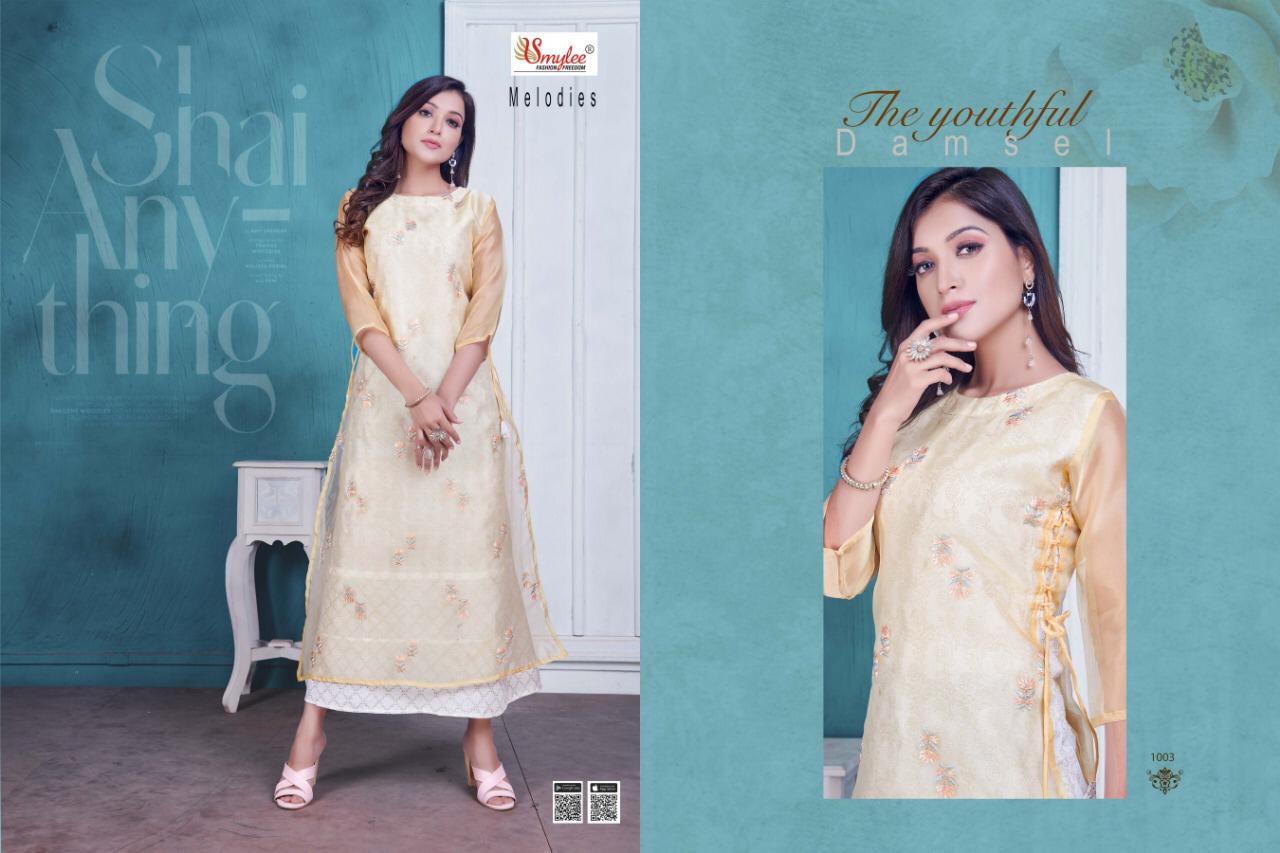 Smyle Melodies Fancy Festive Wear Designer Fancy Long Kurtis Collection
